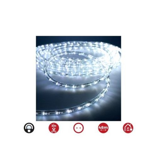 Tube Led Flexible 2 Voies Multifonction 48m 36 Leds/M Blanc Froid (Ip44 Intérieur-Extérieur) Edm
