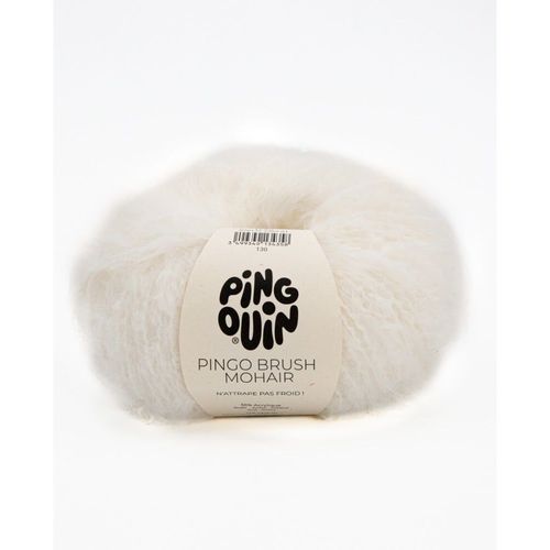Pelote De Laine Et Mohair À Tricoter Pingo Brush Mohair - Phildar Ecru
