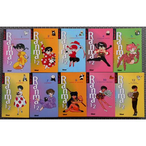 Lot De 10 Manga Serie Ranma 1/2 Tome 1 À 8 + N° 10 & 12 Rumiko Takahashi Vf Eo Glenat