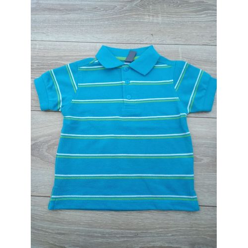 Tee Shirt Polo Marque Mini 2 Ans (Bleu)