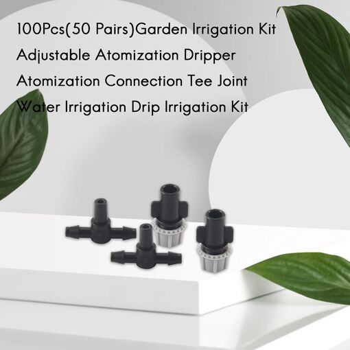 100Pcs(50 Pairs)Garden Irrigation Kit Adjustable Atomization... - 5