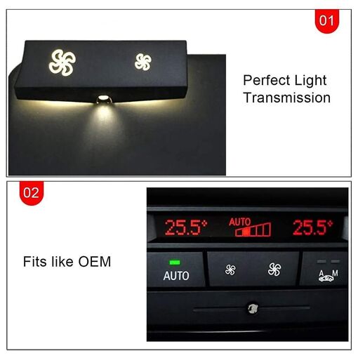 Car A/C Control Panel Fan Speed Button Key For 1 3 X1 X3 Ser... - 5