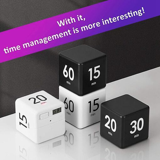 Square Timer, Kitchen Timer Gravity Sensor Flip Timer Manage... - 4