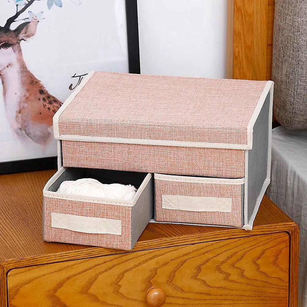 Double-Layer Storage Box Drawer Storage Box Foldable Home Un... - 3