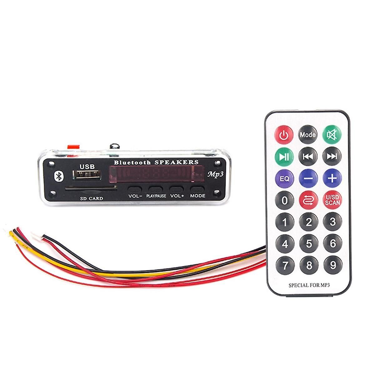 12V Bluetooth 5.0 Audio Decoder Board Mp3 Audio Module USB A...