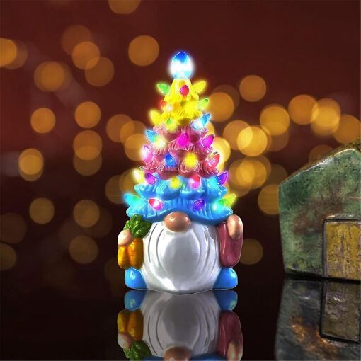 2 Pcs Spring Easter Gnomes Table Decorations, Light Up Easte... - 2