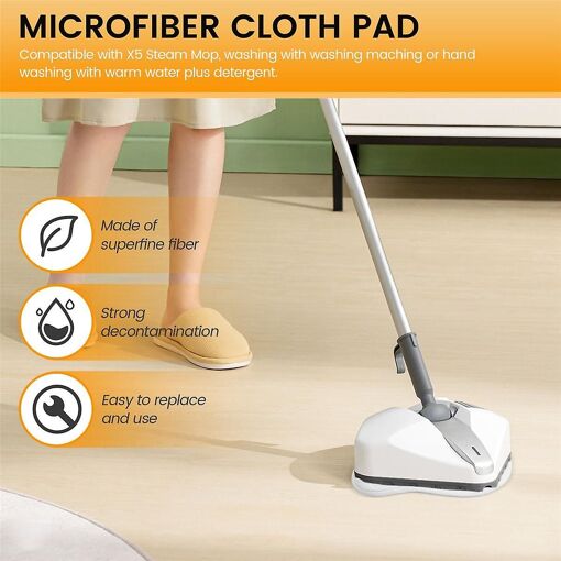 10 Pack Replacement Steam Mop Microfiber Cloth Pad for Trian... - 4