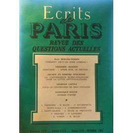 Ecrits De Paris, Revue Des Questions Actuelles - Décembre 1984 Numéro 452