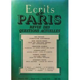Ecrits De Paris, Revue Des Questions Actuelles - Juin 1985 Numéro 458