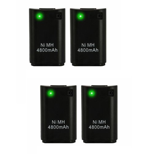 4 X Batterie Rechargeable 4800mah Pour Manette Sans Fil Xbox 360 Sans Câble