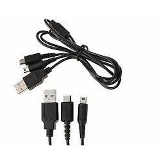 2 En 1 Chargeur Usb Pour Nintendo Ds Lite, Dsi, 3ds, Dsi Xl, 3ds Xl, 2ds