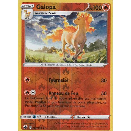 Carte Pokemon - Galopa - 022/189 - Holo-Reverse - Eb10 Astres Radieux