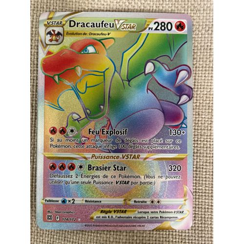 Carte Pokémon Dracaufeu Vstar Arc En Ciel