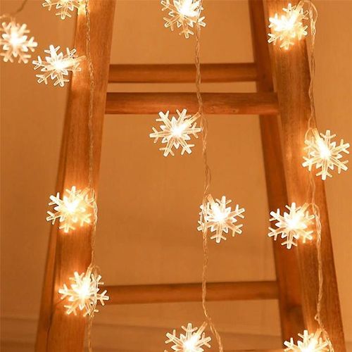 96 Led Snowflake String Lights Snow Fairy Garland Decoration For Christmas Halloween New Year Home