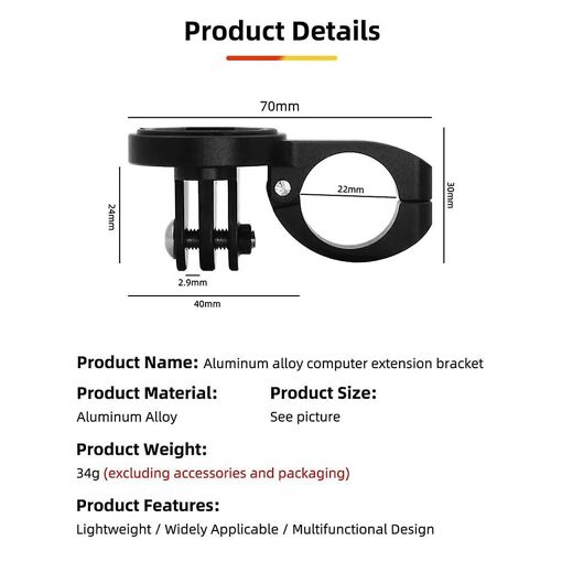Adjustable Computer Mount Bicycle Extended Mount For , , Cat... - 3