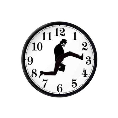 Comedy Inspired Ministry of Silly Walk Wall Clock Comedian Home Decor Novelty Wall Watch Funny Mute