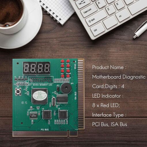 PC Motherboard Diagnostic Card 4-Digit PCI/ISA POST Code Ana... - 3