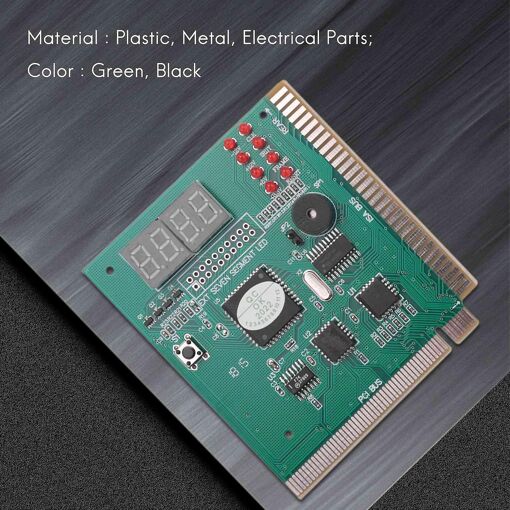 PC Motherboard Diagnostic Card 4-Digit PCI/ISA POST Code Ana... - 4