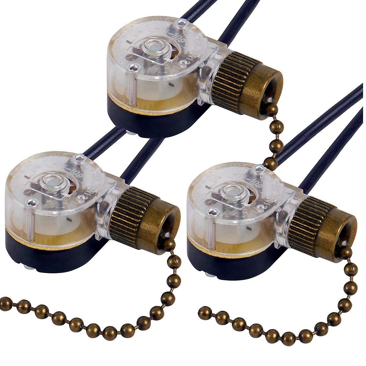3Pack Ceiling Fan Light Switch ZE-109 Fan Switch Ceiling Pul...