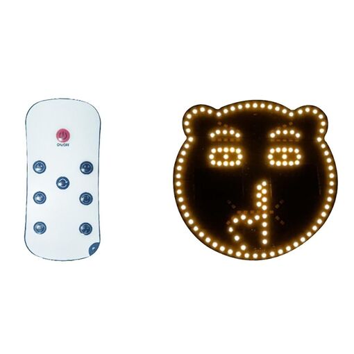 Car LED Fun Expression Light Smile Face Lights with Remote C...