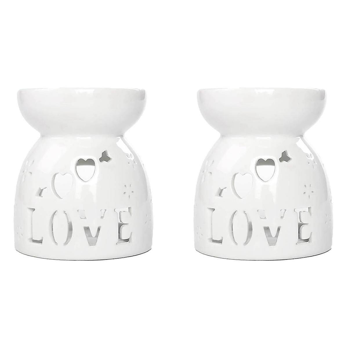 2X Ceramic Diffuser Candle Burner Ceramic Burning Essential ...