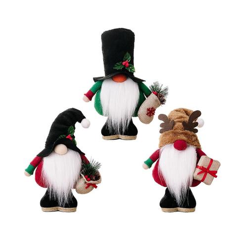 Christmas Ornament Plush Hat Standing Rudolph Doll Faceless Gnome Doll Supplies