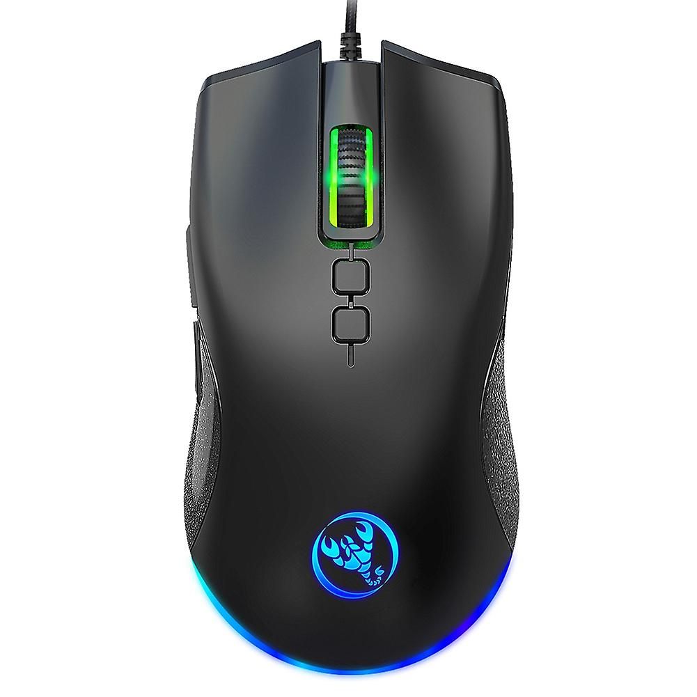 Wired Gaming Mouse 6400dpi 7 Programmable Buttons Rgb Contro...