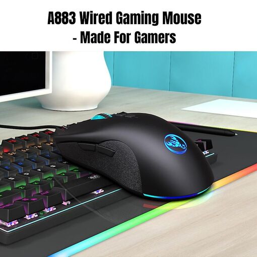 Wired Gaming Mouse 6400dpi 7 Programmable Buttons Rgb Contro... - 2