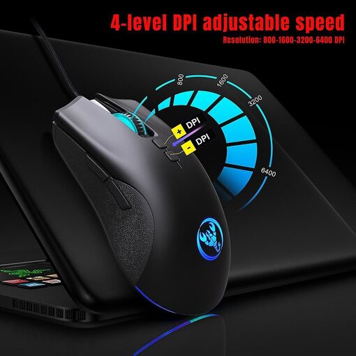 Wired Gaming Mouse 6400dpi 7 Programmable Buttons Rgb Contro... - 3