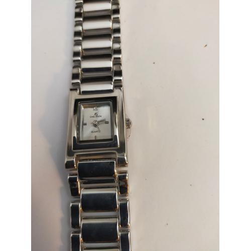 A5 Chalisson Watch Silver Toned & Black Link Band Water Resistant | eBay