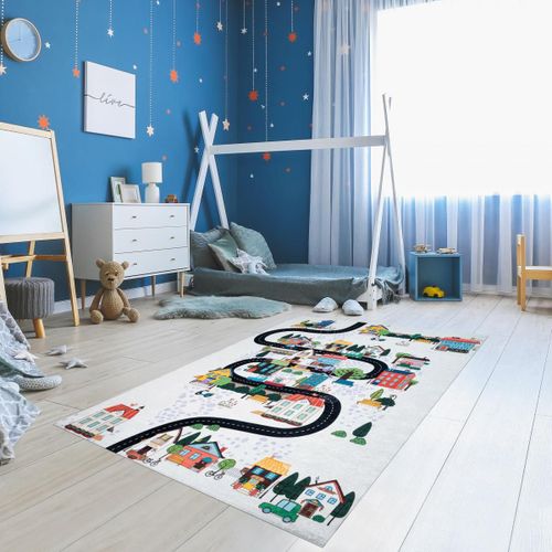 Tapis Enfant 80x150 Lavable 30° Impnum 21 Multicolore