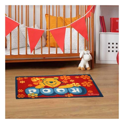 Tapis Enfant 50x80 Lavable 30° Winnie C Rouge