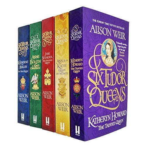 Alison Weir Six Tudor Queens Collection 5 Books Set (Katherine Of Aragon, Jane Seymour, Anne Boleyn, Anna Of Kleve, Katheryn Howard)