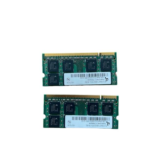 2x 1GB RAM PC Portable  : SODIMM Qimonda HYS64T128021EDL-3S-B2 DDR2 667Mhz PC2-5300S