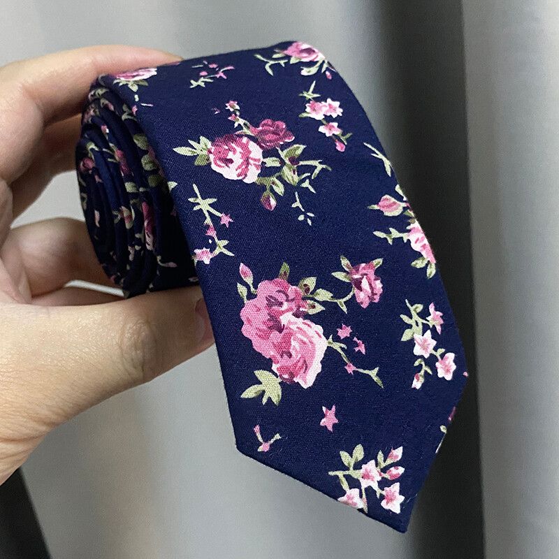 Bonjouree Cravates Hommes Floral Couleur En Coton Mode Slim