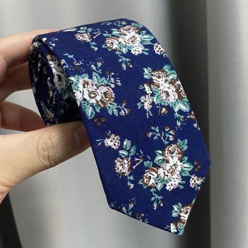 Westeng Cravate florale pour homme en Coton cravates fantaisie Accessoires de fête et de mariage