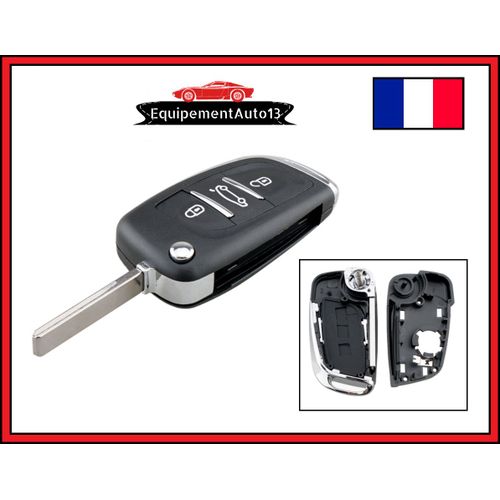 Coque Clé Boitier De Clé Télécommande Peugeot 208 308 3008 5008 3 Boutons