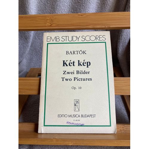 Bela Bartok Ket Kep Deux Images Opus 10 Partition Orchestre Emb Z. 40056