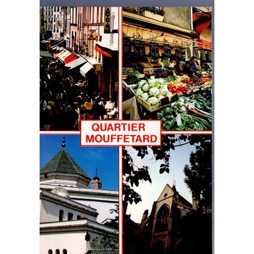 Carte Postale De Paris : Quartier Mouffetard, 4 Vues