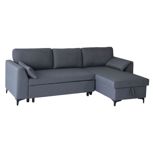 Canapé D'angle Convertible Logan 3 Places Gris Chiné