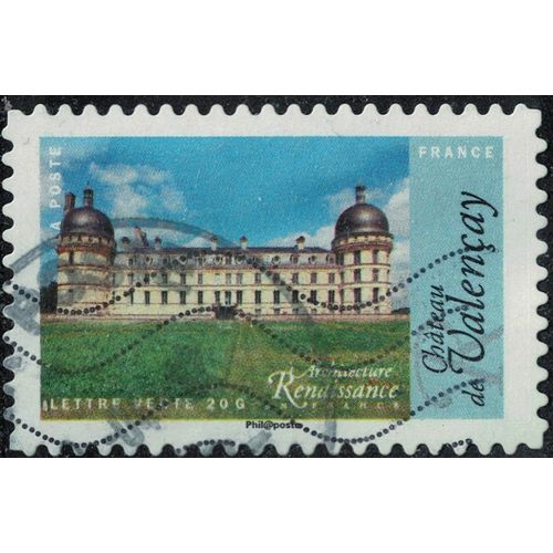 France 2015 Oblitéré Used Renaissance Château De Valençay Y&t 1109 Su