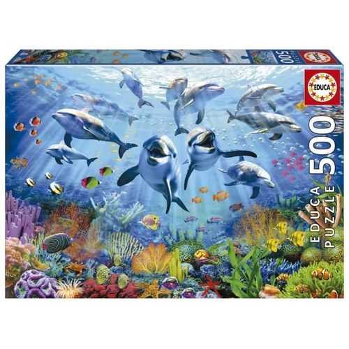 Puzzle 500 Pièces - Educa - Fête Sous La Mer - Dessins Animés Et Bd - Mixte - A Partir De 10 Ans