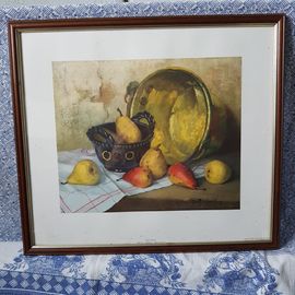 Robert Chailloux " Nature Morte " Reproduction Copyright By Stehli Freres S.A.  Zurich   (Cadre 445x395 Sous Verre)