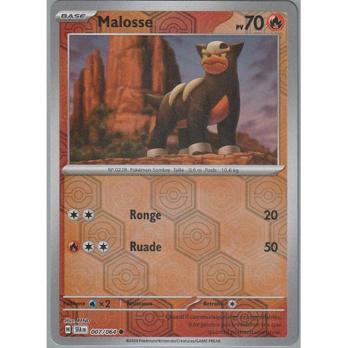 Carte Pokémon - Malosse - 007/064 - Reverse - 6,5 Fable Nébuleuse