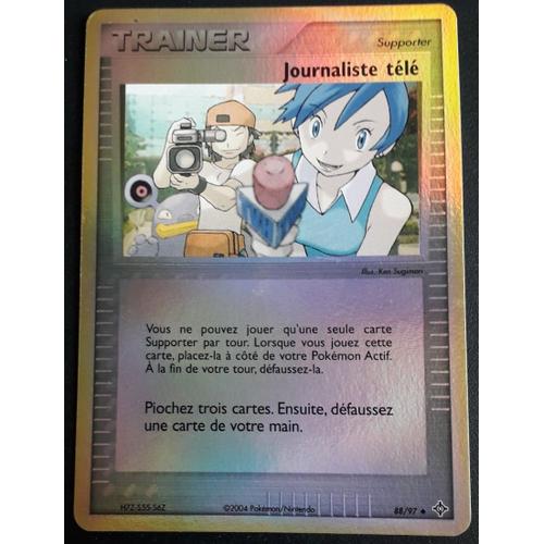 Carte Pokémon Trainer Journaliste Télé 88/97 [Holo Reverse] - Ex Île Des Dragons (Fr)