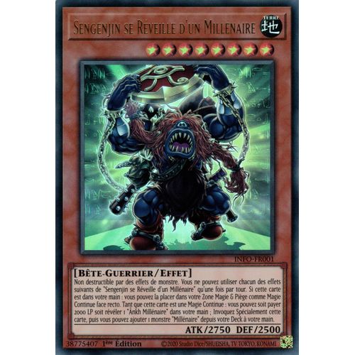 Yu Gi Oh Info Fr001 Sengenjin Se Réveille D'un Millénaire Ultra Rare