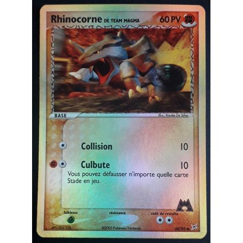 Carte Pokémon Rhinocorne 68/95 [Holo Reverse] - Ex Team Aqua Vs Team Magma (Fr)