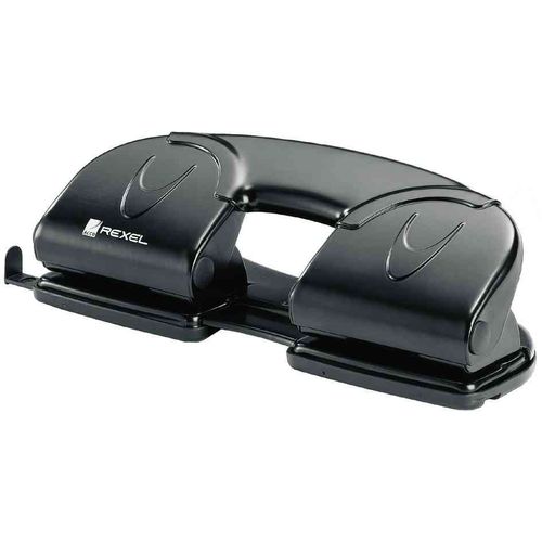 Rexel Perforateur V412 4 Trous 12 Feuilles Coloris Noir