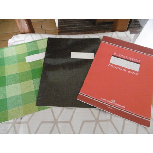 Clairefontaine Cahiers 17x22cm 20pages Et Brouillon 48 Pages Lot De 3