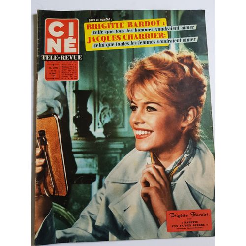 Cine Tele-Revue 1959 N° 12 : Brigitte Bardot.Jacques Charrier.Fernandel.Paul Newmanlino Ventura.Alain Delon